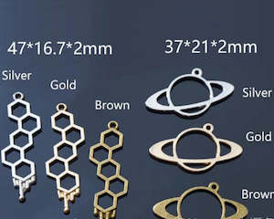 Metal Frame for Pendant - Planet / Honeycomb for Resin Jewelry Making Jewellery Blanks