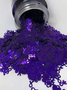 Shape Glitter 1 Oz: Awareness Ribbon Purple - Shape Glitter -  28.35g