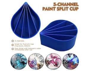 Creative Tools: 5 Channels Resin Pouring Split Cup Fluid Pour Supplies Tree Clay Creative Resin Tools