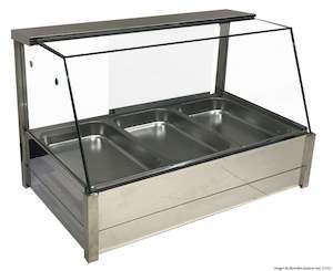 Bonvue Heated 8 X ½ Pan Bain Marie Angled Countertop Display BM14TD