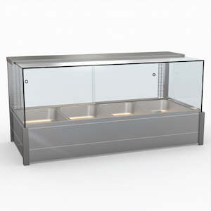 Professional equipment wholesaling: Bonvue Heated Wet 8 X 1/2 Pan Bain Marie Square Countertop Display BM14SD