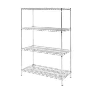 Professional equipment wholesaling: Vogue 4 Tier Wire Shelving Kit 1220x610mm