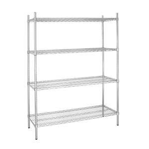 Vogue 4 Tier Wire Shelving Kit 1525x460mm