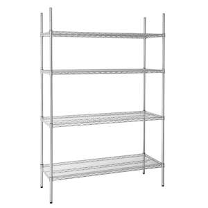 Professional equipment wholesaling: Vogue 4 Tier Wire Shelving Kit 1220x460mm