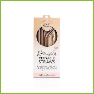 Reusable Straws - Rose Gold - CaliWoods