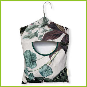 Cotton Peg Bag - Botanical Leaves