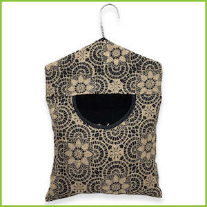 Hessian Peg Bag - Geo Floral