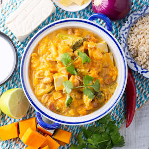 Reheat Hotpot: Thai Tofu Laksa with Pumpkin & Brown Rice (GF)