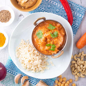 Reheat Meal: Indonesian Chickpea Satay w Brown Rice (GF)