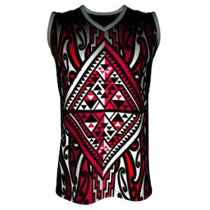 Basketball Singlet - Patiki Red