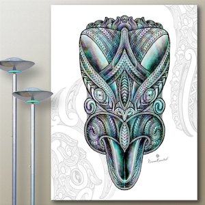 Artist: Wheku Paua Canvas Print - Aus