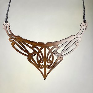 Genuine Leather Puhoro Raranga Neck Piece