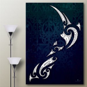 Māori Art Map of New Zealand Canvas Print