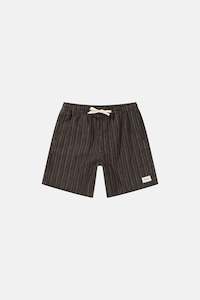 Mens New Arrivals: Linen Jacquard Stripe Jam Chocolate