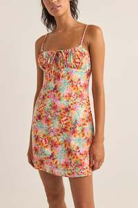 Sierra Floral Mini Dress Orange