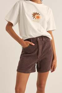 Womens New Arrivals: Escape Cord Short Chocolate