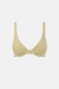 Cove Stripe Underwire Top Olive