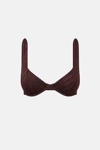 Amazon Panelled Underwire Top Chocolate