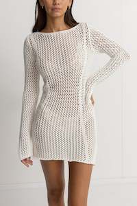 Womens Sale: Seashell Crotchet Dress Cream