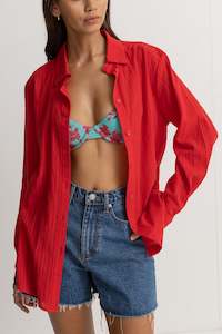 Womens Sale: Inferna Beach Shirt Red