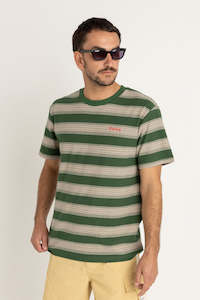 Mens T Shirts: Echo Stripe Ss T-Shirt Natural