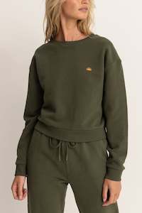 Womens Sale: Sunny Crew Neck Fleece Khaki