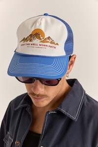 Mens Headwear: Hills Trucker Cap Vintage Blue