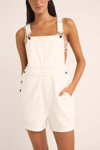 Tides Short Overall White