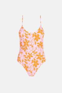 Bora Bora Floral Cross Back One Piece Pink