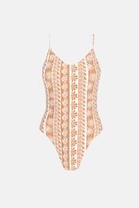 New Swim Arrivals: Seafarer Tie Back Minimal One Piece  Brown