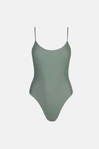 Classics Swimwear: Classic Minimal One Piece Olive