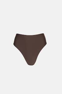 Classics Swimwear: Classic Hi Waist Pant Chocolate