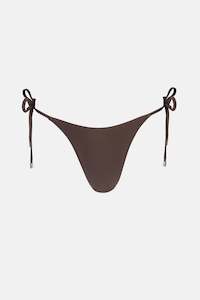 Classics Swimwear: Classic Tie Side Hi Cut Pant Chocolate