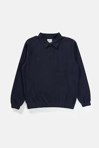 Reverse Terry Quarter Zip Navy