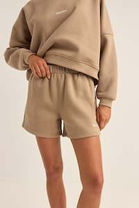 Sets: Logo Fleece Shorts Taupe