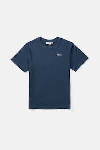 Classic Brand Tee Worn Navy