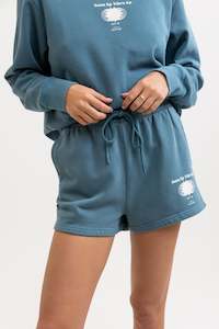 Suns Up Sweat Short Washed Teal