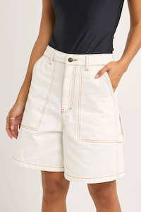 Camilla Carpenter Jorts Ivory