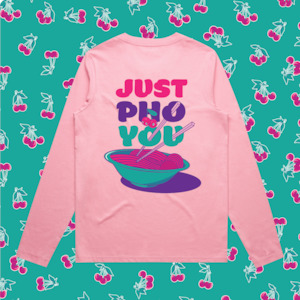 JUST PHO YOU FEMALE'S PINK LONG SLEEVE - Rice Rice Baby