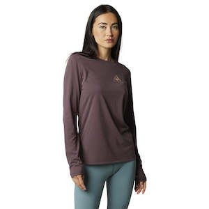 FOX WOMENS FINISHER LS TECH TEE [PURPLE]