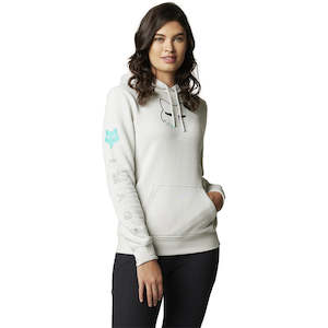 FOX WOMENS DETONATE PULLOVER FLEECE HOODY [LIGHT GREY]