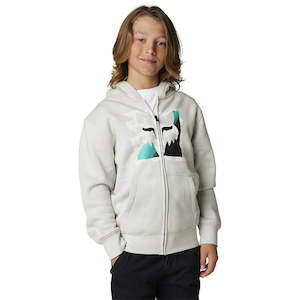 Fox Youth Detonate Zip Fleece Hoody [light Grey]