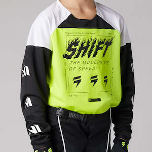 SHIFT YOUTH WHITE LABEL FLAME JERSEY [FLO YELLOW]