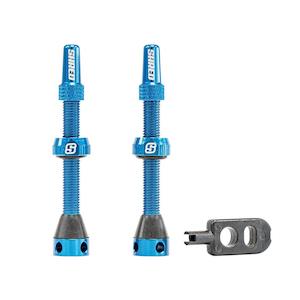 SHRED TUBELESS VALVE SET 50MM BLUE