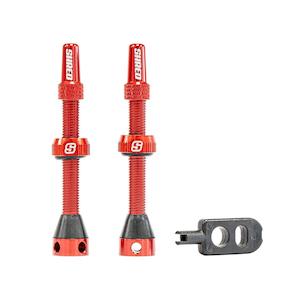 SHRED TUBELESS VALVE SET 50MM RED