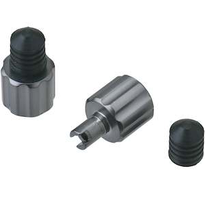 Valve Caps: DRC AIRVALVE CAP W/VALVE WRENCH 2PCS TI-COLOUR