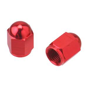 DRC ALUMINUM VALVE CAPS 2PCS RED