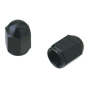 DRC ALUMINUM VALVE CAPS 2PCS BLACK