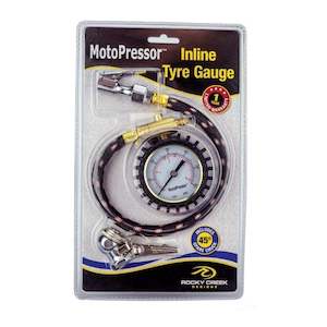 Rocky Creek Motopressor Tyre Gauge with Spare Chuck