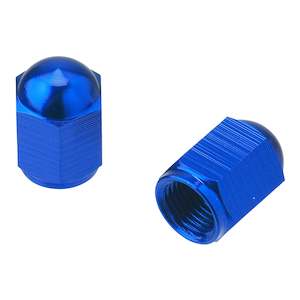 DRC ALUMINUM VALVE CAPS 2PCS BLUE